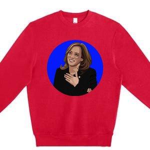 Blue Dot In A Red State Nebraska Vote Kamala Harris Walz Premium Crewneck Sweatshirt