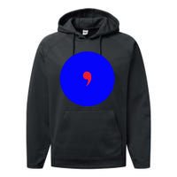 Blue Dot In A Red State Nebraska Vote Kamala Harris Walz Performance Fleece Hoodie