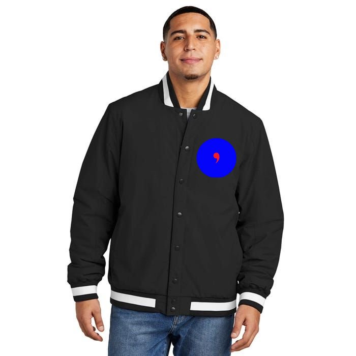 Blue Dot In A Red State Nebraska Vote Kamala Harris Walz Insulated Varsity Jacket