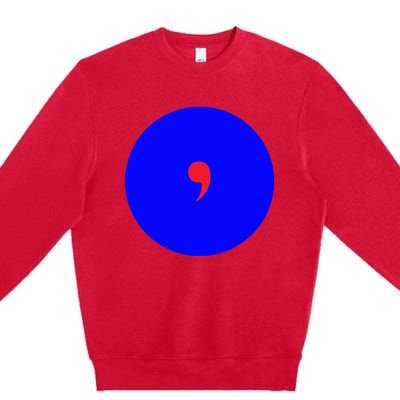 Blue Dot In A Red State Nebraska Vote Kamala Harris Walz Premium Crewneck Sweatshirt