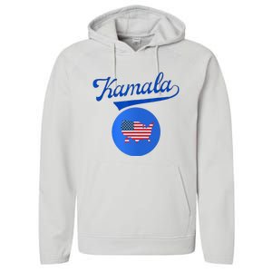 Blue Dot In A Red State Nebraska Vote Kamala Harris Walz2024 Performance Fleece Hoodie