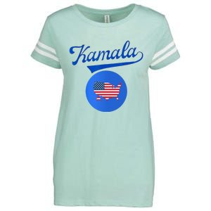 Blue Dot In A Red State Nebraska Vote Kamala Harris Walz2024 Enza Ladies Jersey Football T-Shirt