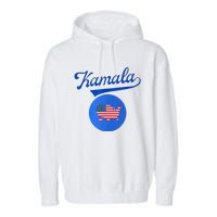 Blue Dot In A Red State Nebraska Vote Kamala Harris Walz2024 Garment-Dyed Fleece Hoodie