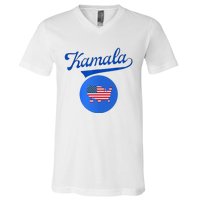 Blue Dot In A Red State Nebraska Vote Kamala Harris Walz2024 V-Neck T-Shirt