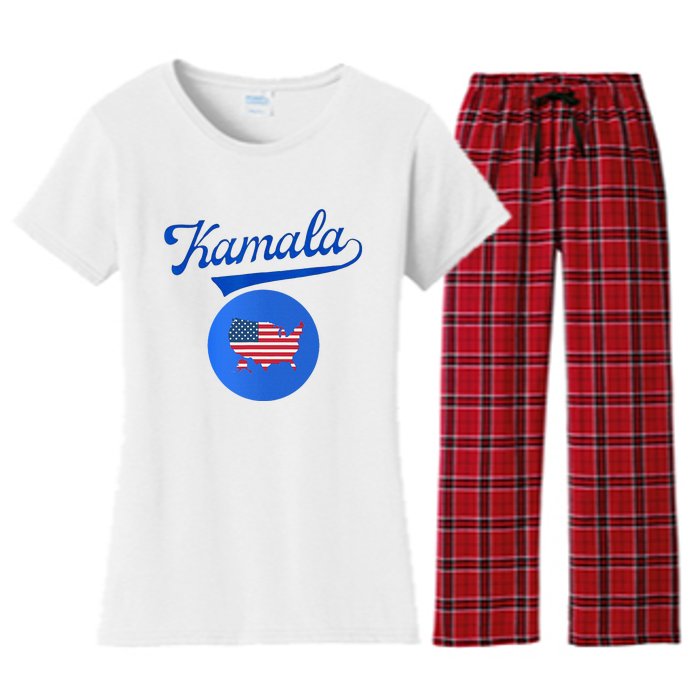 Blue Dot In A Red State Nebraska Vote Kamala Harris Walz2024 Women's Flannel Pajama Set