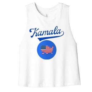 Blue Dot In A Red State Nebraska Vote Kamala Harris Walz2024 Women's Racerback Cropped Tank