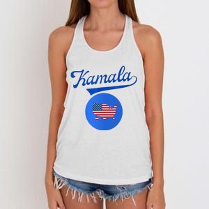 Blue Dot In A Red State Nebraska Vote Kamala Harris Walz2024 Women's Knotted Racerback Tank