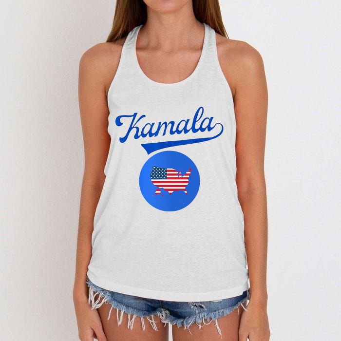 Blue Dot In A Red State Nebraska Vote Kamala Harris Walz2024 Women's Knotted Racerback Tank