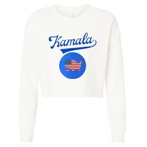 Blue Dot In A Red State Nebraska Vote Kamala Harris Walz2024 Cropped Pullover Crew