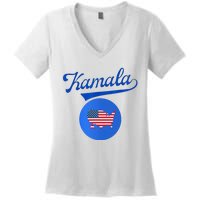 Blue Dot In A Red State Nebraska Vote Kamala Harris Walz2024 Women's V-Neck T-Shirt