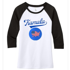 Blue Dot In A Red State Nebraska Vote Kamala Harris Walz2024 Women's Tri-Blend 3/4-Sleeve Raglan Shirt