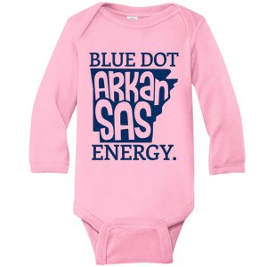 Blue Dot In A Red State Arkansas Vote Kamala Harris Waltz 24 Baby Long Sleeve Bodysuit