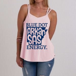 Blue Dot In A Red State Arkansas Vote Kamala Harris Waltz 24 Women's Strappy Tank