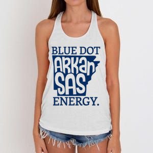 Blue Dot In A Red State Arkansas Vote Kamala Harris Waltz 24 Women's Knotted Racerback Tank