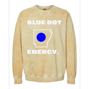 Blue Dot In A Red State Arkansas Vote Kamala Harris Walz Colorblast Crewneck Sweatshirt