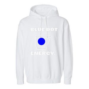 Blue Dot In A Red State Arkansas Vote Kamala Harris Walz Garment-Dyed Fleece Hoodie