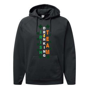 Beer Drunk Irish Drinking Team Clover Saint Patricks Day Performance Fleece Hoodie