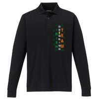 Beer Drunk Irish Drinking Team Clover Saint Patricks Day Performance Long Sleeve Polo