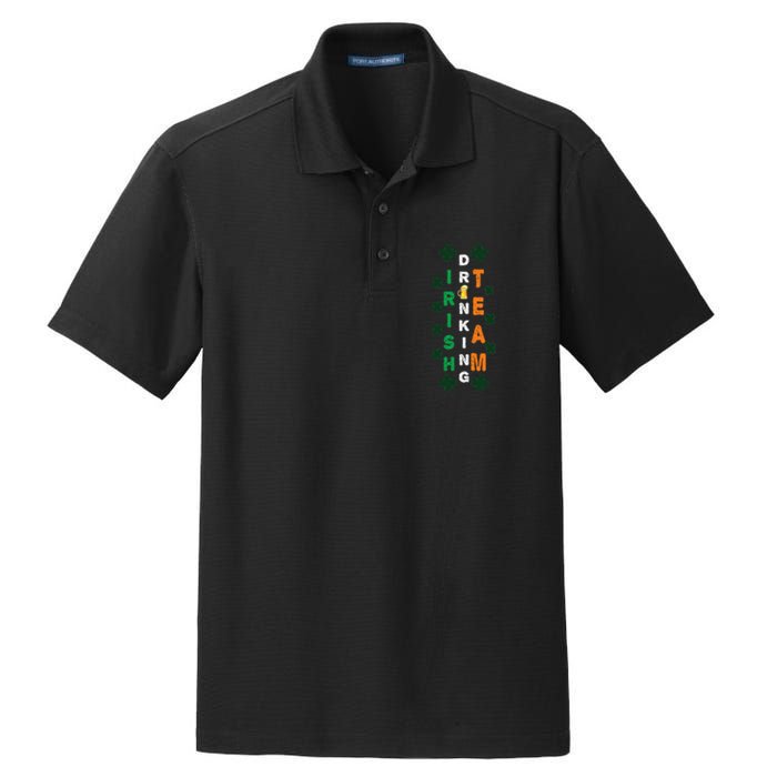 Beer Drunk Irish Drinking Team Clover Saint Patricks Day Dry Zone Grid Polo