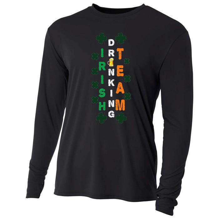 Beer Drunk Irish Drinking Team Clover Saint Patricks Day Cooling Performance Long Sleeve Crew