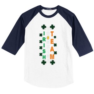 Beer Drunk Irish Drinking Team Clover Saint Patricks Day Baseball Sleeve Shirt