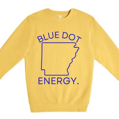 Blue Dot In A Red State Arkansas Vote Kamala Harris Walz 24 Premium Crewneck Sweatshirt