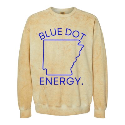 Blue Dot In A Red State Arkansas Vote Kamala Harris Walz 24 Colorblast Crewneck Sweatshirt