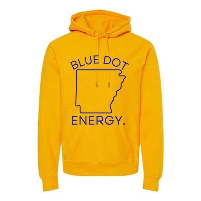 Blue Dot In A Red State Arkansas Vote Kamala Harris Walz 24 Premium Hoodie