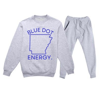 Blue Dot In A Red State Arkansas Vote Kamala Harris Walz 24 Premium Crewneck Sweatsuit Set