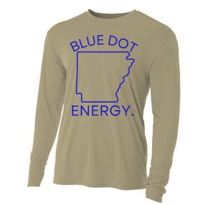 Blue Dot In A Red State Arkansas Vote Kamala Harris Walz 24 Cooling Performance Long Sleeve Crew