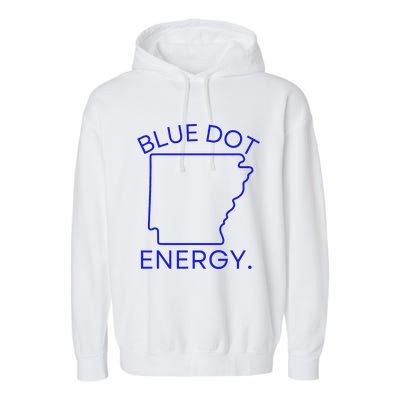 Blue Dot In A Red State Arkansas Vote Kamala Harris Walz 24 Garment-Dyed Fleece Hoodie