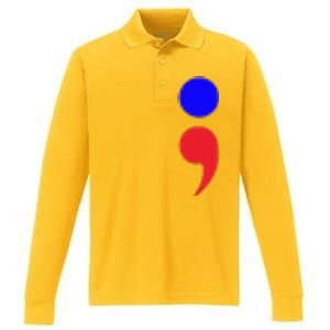 Blue Dot In A Red State Nebraska Vote Kamala Harris Walz Performance Long Sleeve Polo