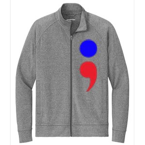 Blue Dot In A Red State Nebraska Vote Kamala Harris Walz Stretch Full-Zip Cadet Jacket