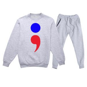 Blue Dot In A Red State Nebraska Vote Kamala Harris Walz Premium Crewneck Sweatsuit Set