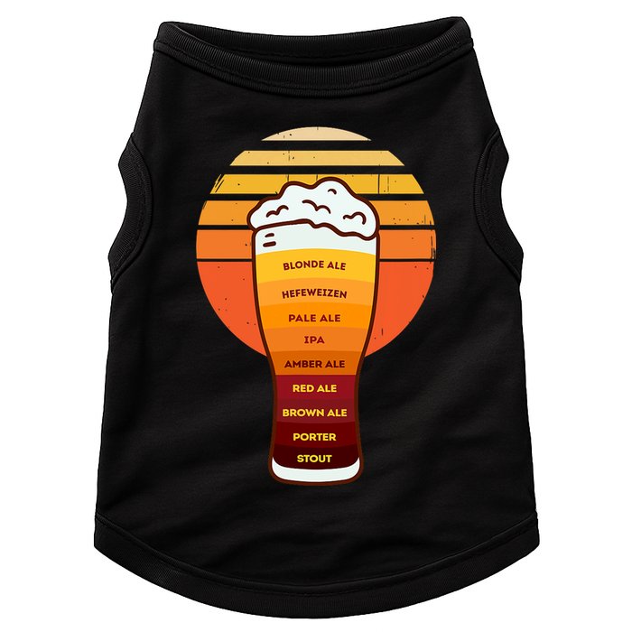 Beer Diversity In A Beer Glass With Foam Retro Beer Types Doggie Tank