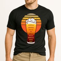 Beer Diversity In A Beer Glass With Foam Retro Beer Types Performance Shirt
