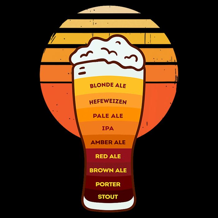 Beer Diversity In A Beer Glass With Foam Retro Beer Types Backpack