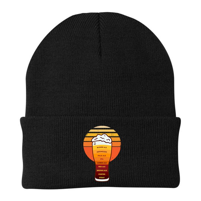 Beer Diversity In A Beer Glass With Foam Retro Beer Types Beanie