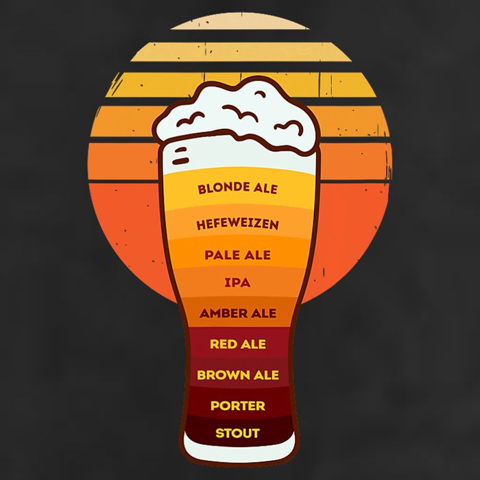 Beer Diversity In A Beer Glass With Foam Retro Beer Types Beanie