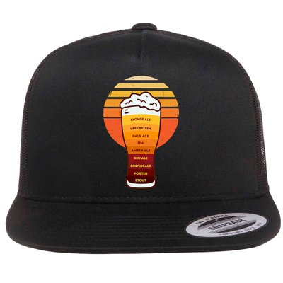 Beer Diversity In A Beer Glass With Foam Retro Beer Types Flatbill Hat