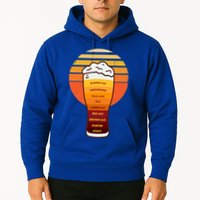 Beer Diversity In A Beer Glass With Foam Retro Beer Types Hoodie