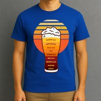 Beer Diversity In A Beer Glass With Foam Retro Beer Types T-Shirt