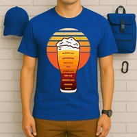Beer Diversity In A Beer Glass With Foam Retro Beer Types T-Shirt