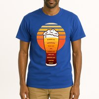 Beer Diversity In A Beer Glass With Foam Retro Beer Types Tall T-Shirt