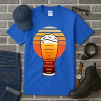 Beer Diversity In A Beer Glass With Foam Retro Beer Types Tall T-Shirt
