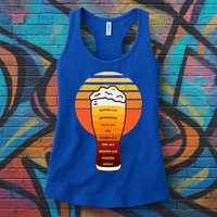 Beer Diversity In A Beer Glass With Foam Retro Beer Types Womens Tank Top