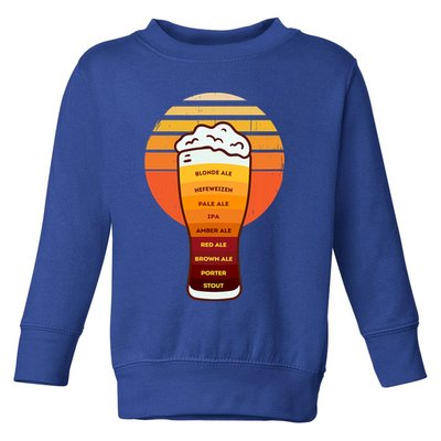 Beer Diversity In A Beer Glass With Foam Retro Beer Types Toddler Sweatshirt