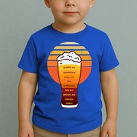 Beer Diversity In A Beer Glass With Foam Retro Beer Types Toddler T-Shirt