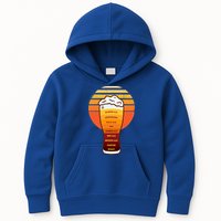 Beer Diversity In A Beer Glass With Foam Retro Beer Types Kids Hoodie