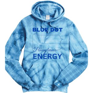 Blue Dot In A Red State Pennsylvania Vote Blue Dot Energy Tie Dye Hoodie